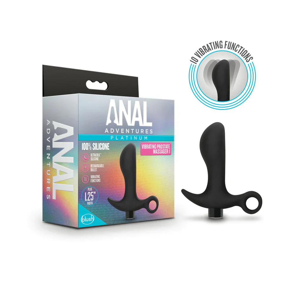 Anal Adventures - Silicone Prostate Massager with loop