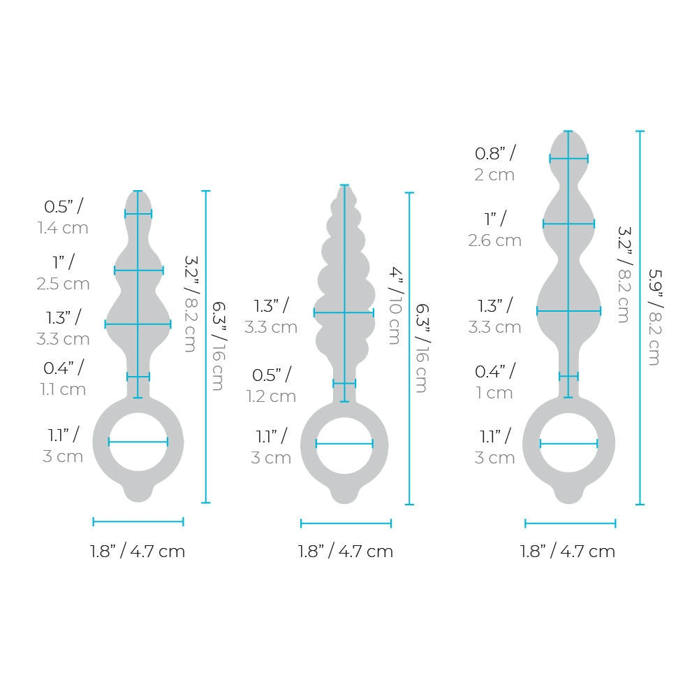 b-Vibe Beaded Butties Bundle 3pc plugs