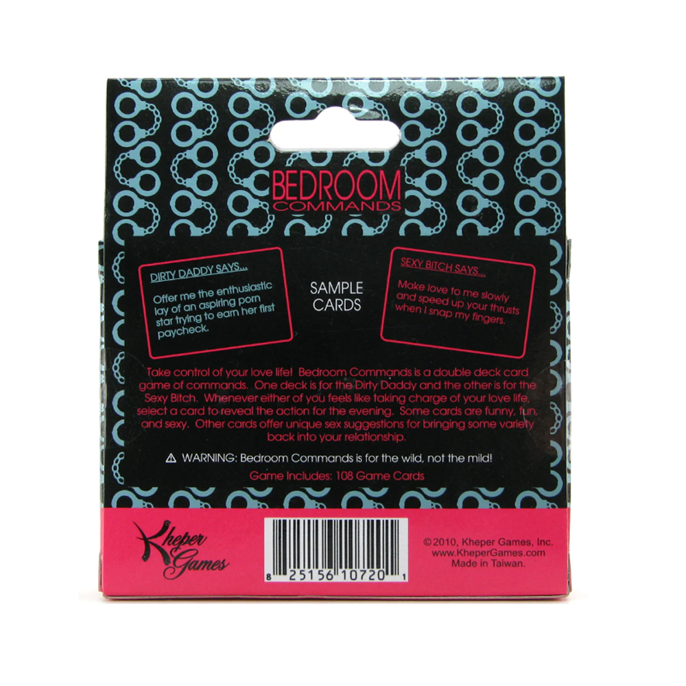 Bedroom Commands Card Game