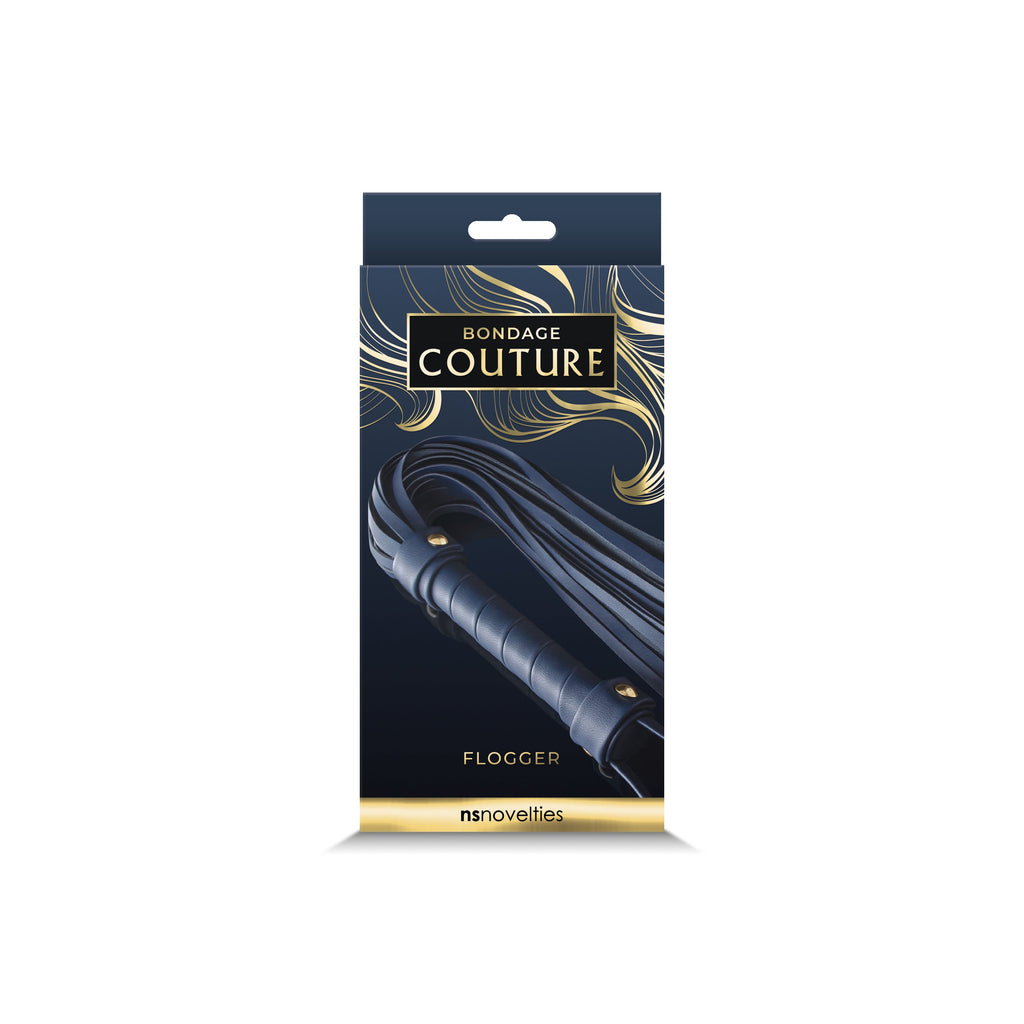 Bondage Couture Flogger - Navy Blue