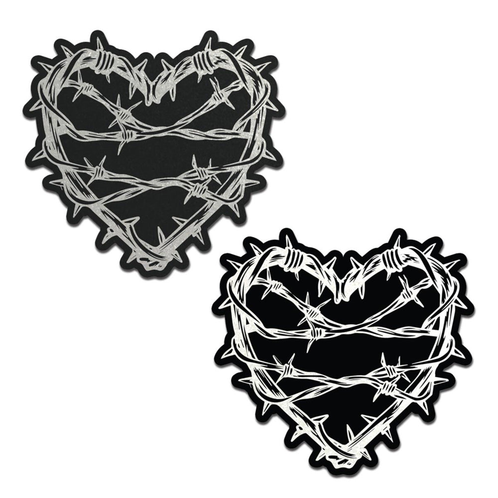 Barbed Wire Heart Pasties Reflective
