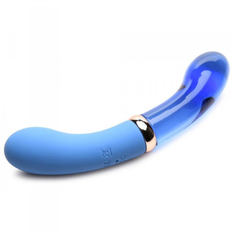 10X Dual End G-Spot Silicone/Glass Vibe*