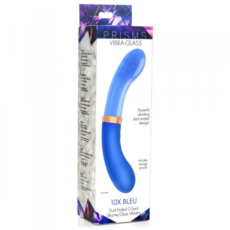 10X Dual End G-Spot Silicone/Glass Vibe*